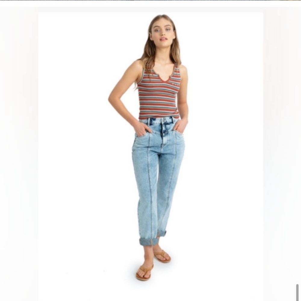 Roxy World Wide Woman Mom Fit Jeans, High Waist / Size 27 - Picture 10 of 12